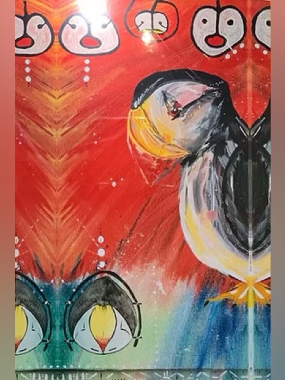 “Tunngaq” print by Hanna Sholl (Alaska Sugpiat/Alutiiq Artist)